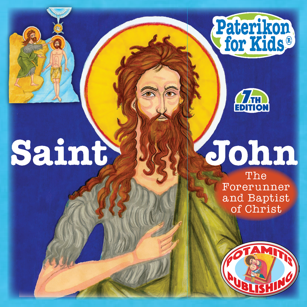 21 Paterikon for Kids - Saint John the Forerunner - With Paterikon “Purse” + Chocolate Coin!