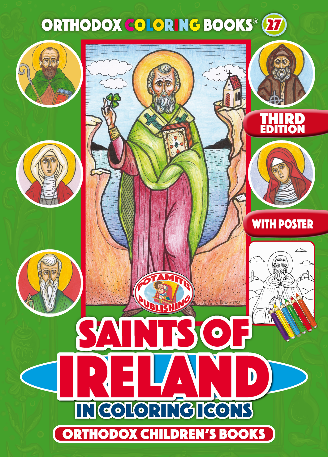 Orthodox Coloring Books #27 - Saints of Ireland - With double-sided poster