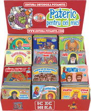 Load image into Gallery viewer, Special Romanian Package! We celebrate 15 years of "Paterikon for Kids" - All 70 books in one impressive set – plus display!